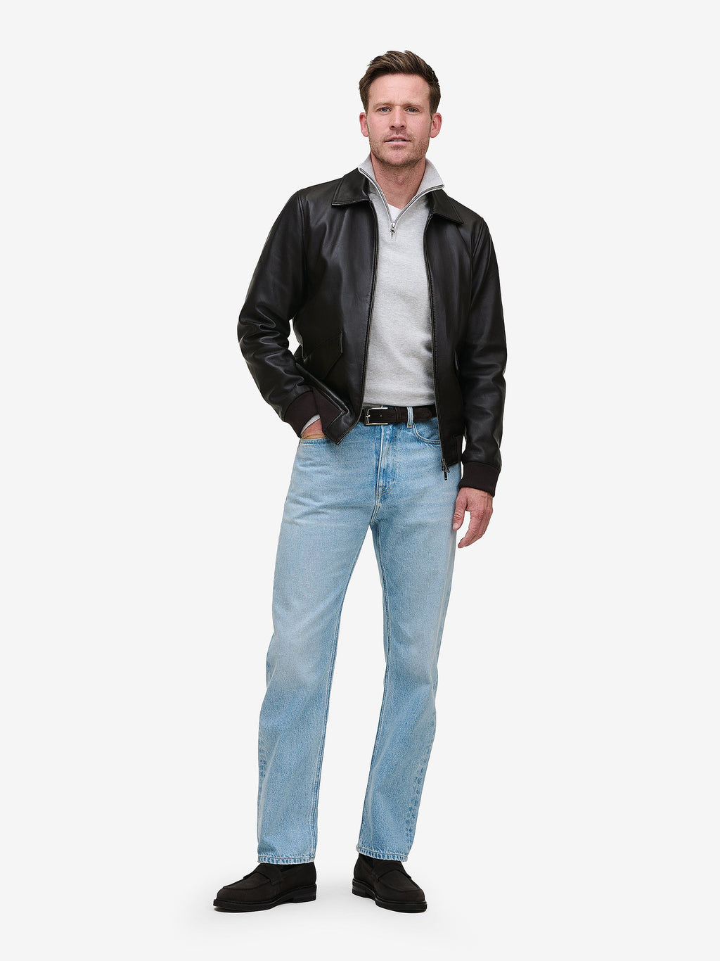 riley jacket · dark brown · nolabel placeholder